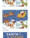 2012 US Stamp Santa & Sleigh - Booklet of 20 Forever Stamps 1set=5Sheets  Was $73.00/set