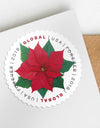 2018 Global: Poinsettia Stamps, Sheet of 10 1set=5Sheets  Was $73.00/set