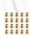 2019 US Purple Heart Forever Stamps 1set=5Sheets  Was $73.00/set