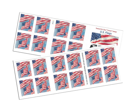 USPS U.S Flag 2022 Forever Stamps 1set=5Sheets Was $73.00/set - stampworldstore