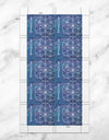 2024 $1 Floral Geometry Stamps, a sheet of 10