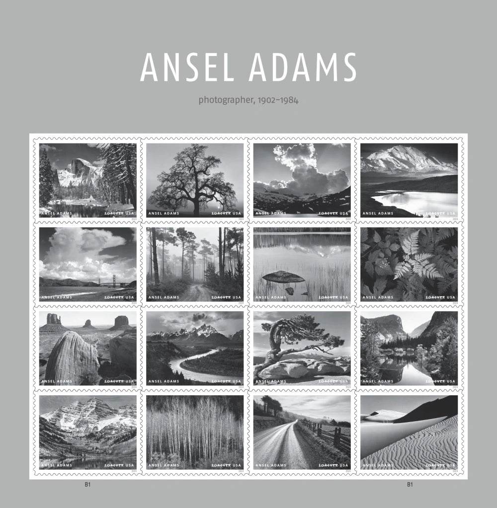 2024 us forever stamps-Ansel Adams 1set=5Sheets Was $73.00/set - stampworldstore