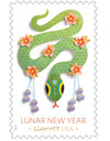 2025 Lunar New Year Year of the SnakeStamps, Sheet of 20 Forever