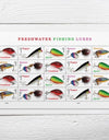 2025 Freshwater Fishing Lures Stamps Sheet of 20