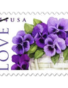 2010 LOVE: Pansies in a Basket Collectible Stamp Sheet of Twenty 44 Cent Stamps 1set=5Sheets  Was $73.00/set
