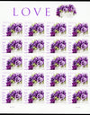 2010 LOVE: Pansies in a Basket Collectible Stamp Sheet of Twenty 44 Cent Stamps 1set=5Sheets  Was $73.00/set